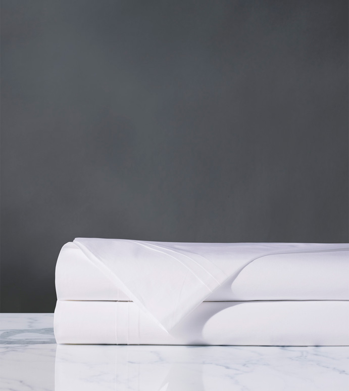 Vail Percale Flat Sheet In White