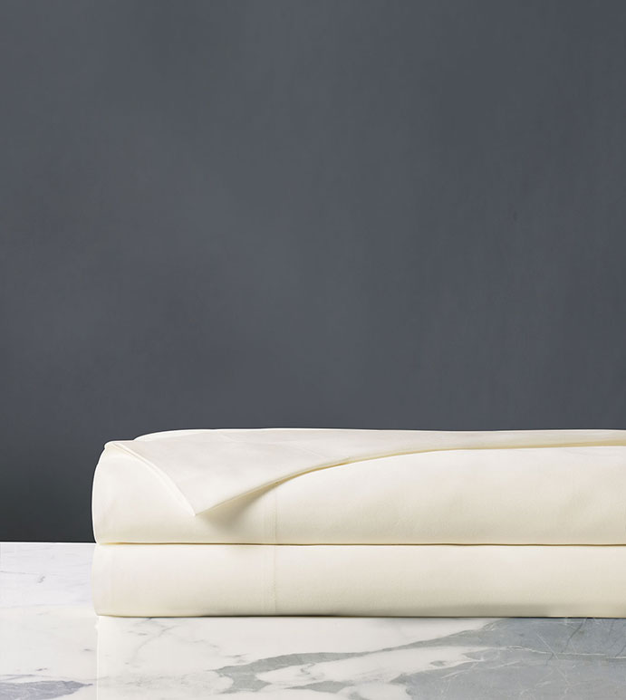 Fresco Sateen Flat Sheet in Ivory