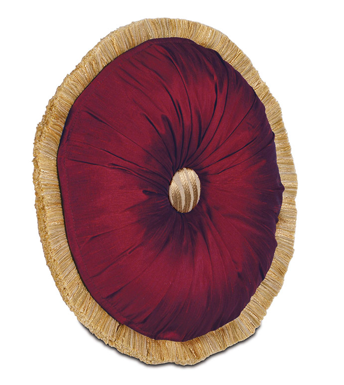 Edris Cranberry Round Tufted