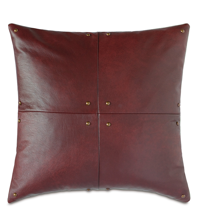 Kilbourn Leather Decorative Pillow