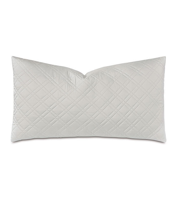 Coperta Diamond Quilted King Sham in Silver