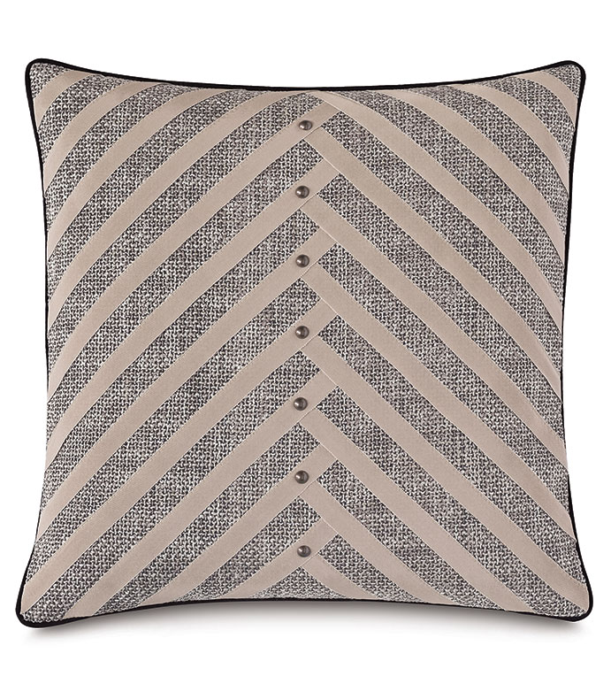 Maddox Diagonal Pleat Decorative Pillow