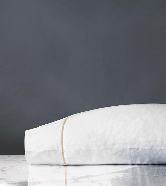 Linea Velvet Ribbon Pillowcase in Sable