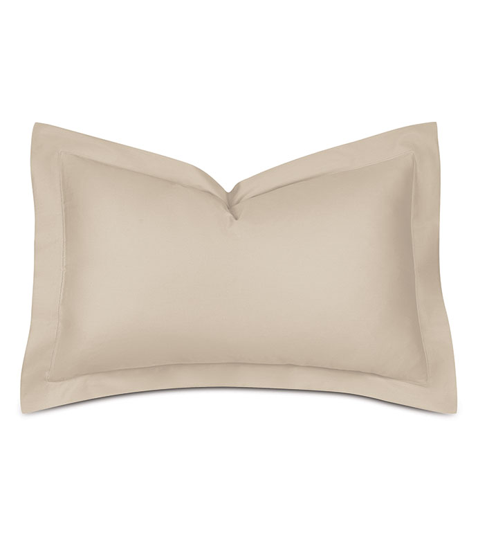 Deluca Sateen Queen Sham in Almond