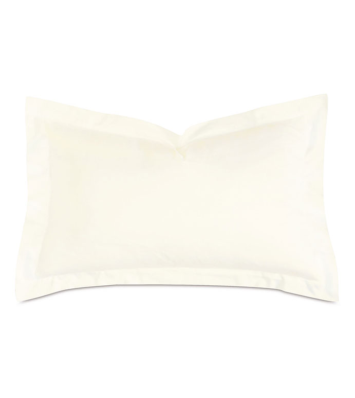 Fresco Sateen Queen Sham in Ivory