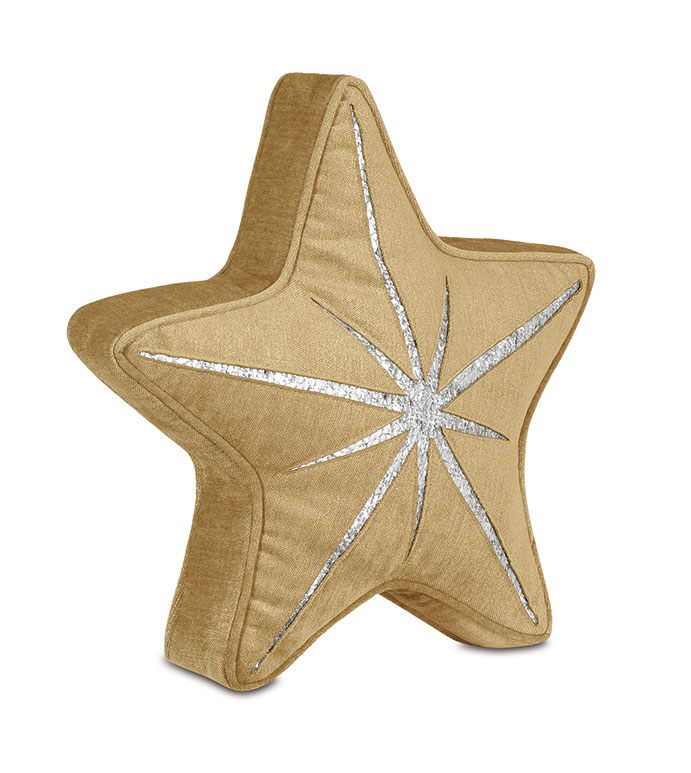 Tinsel Star Decorative Pillow