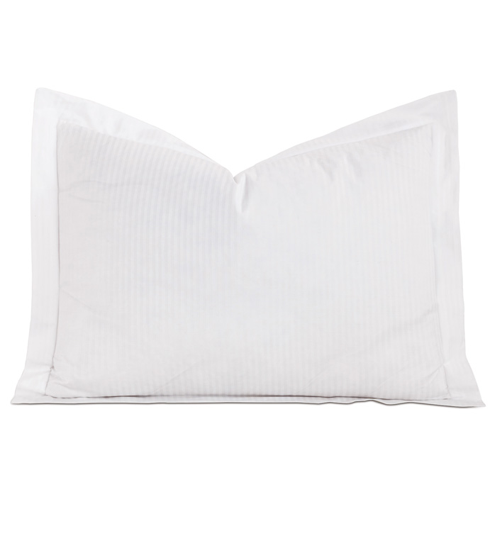 Emilio Jacquard Stripe Standard Sham in White