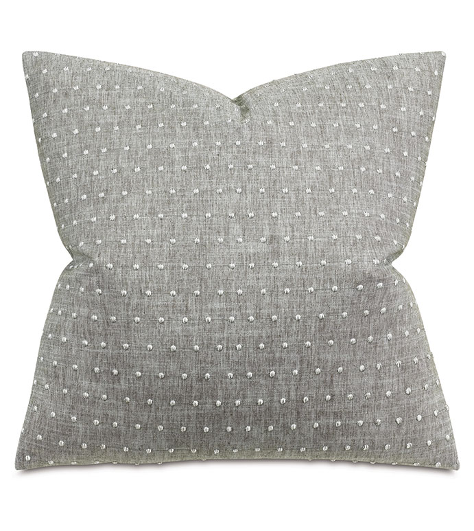 Clearview Dotted Decorative Pillow in Gray