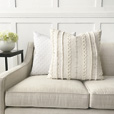 Justina Fringe Decorative Pillow In Ivory