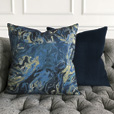 Plush Velvet Decorative Pillow In Navy
