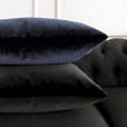 Brock Velvet Decorative Pillow In Indigo