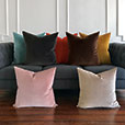 Uma Velvet Decorative Pillow In Rust