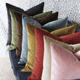 Uma Velvet Decorative Pillow In Charcoal