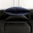 Uma Velvet Decorative Pillow In Charcoal