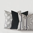 Uma Velvet Decorative Pillow In Charcoal