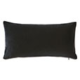 Tudor Leather Decorative Pillow in Onyx