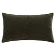 Uma Velvet Decorative Pillow In Olive Green