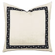 Salazar Pearl Nailhead Decorative Pillow in Cream