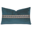 Uma Greek Key Border Decorative Pillow in Pacific