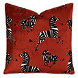 Tenenbaum Zebra Decorative Pillow in Cherry