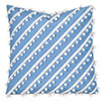 Cove Ball Trim Decorative Pillow in Blue