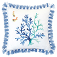 Castaway Handpainted Decorative Pillow