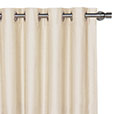 Edris Faux Silk Curtain Panel in Ivory