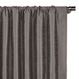 Edris Faux Silk Curtain Panel in Granite