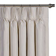 Edris Faux Silk Curtain Panel in Fog