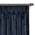 Nellis Velvet Curtain Panel in Azure