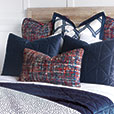 Nova Quilted Velvet Coverlet in Indigo