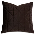 Nova Quilted Velvet Euro Sham in Cocoa