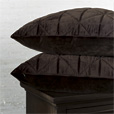 Nova Quilted Velvet Euro Sham in Cocoa