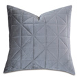 Nova Quilted Velvet Euro Sham in Heather