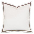 Tessa Satin Stitch Euro Sham in Ivory/Brown