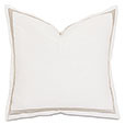 Tessa Satin Stitch Euro Sham in Ivory/Sable