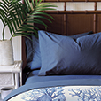 Majorca Percale Flat Sheet in Azure