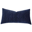 Nova Quilted Velvet King Sham in Indigo