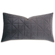 Nova Quilted Velvet King Sham in Slate