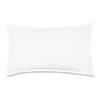 Tessa Satin Stitch King Sham in White/Sable