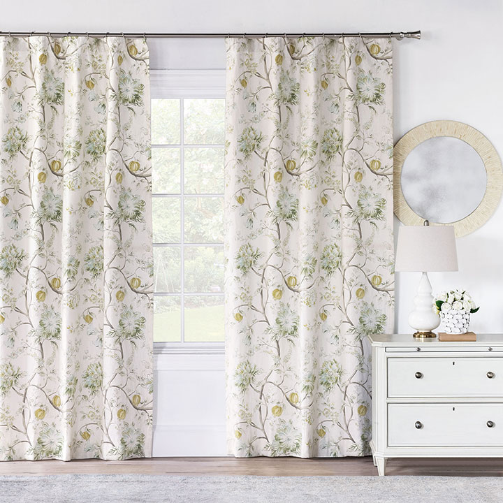 Magnolia Floral Curtain Panel