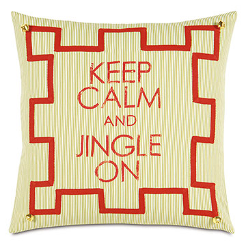 Jingle Blockprinted Decorative Pillow