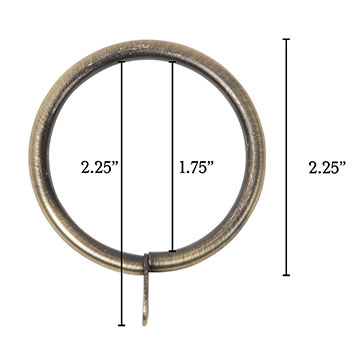 Metallo Brushed Brass Standard Ring