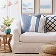 Maritime Stripe Accent Pillow In Blue