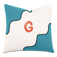 Phineas Handpainted Monogram Decorative Pillow