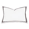 Tessa Satin Stitch Queen Sham in White/Black