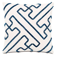Indira Geometric Decorative Pillow in White