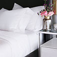 Linea Velvet Ribbon Sheet Set in White