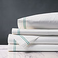 Enzo Satin Stitch Sheet Set In Aruba