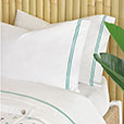 Enzo Satin Stitch Sheet Set In Aruba